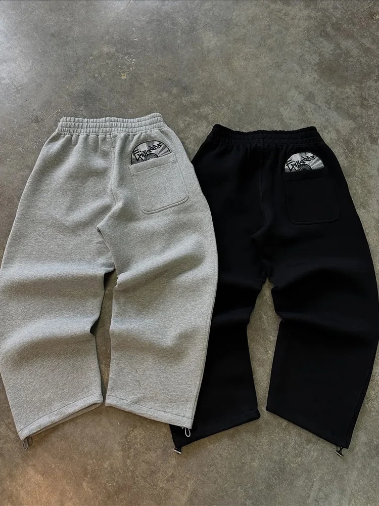 2025 Trendy High Street Retro Casual Streetwear Mens Sports Suit Y2K Harajuku Embroidered Hoodie men Hip-hop Loose Sweatpants 250811