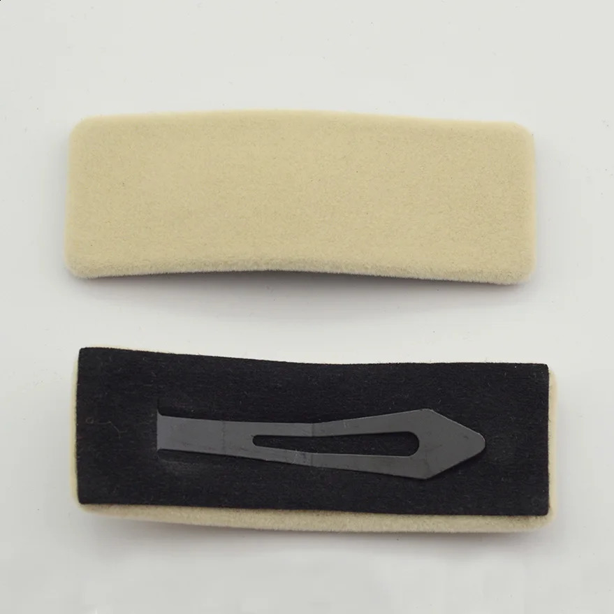 10PCS 8cm Rectangle 9cm Tear Drop Velvet Hair Clips Fabric Covered Metal Snap Hairpin Big Side Hairgrips for Womens Winter 250812