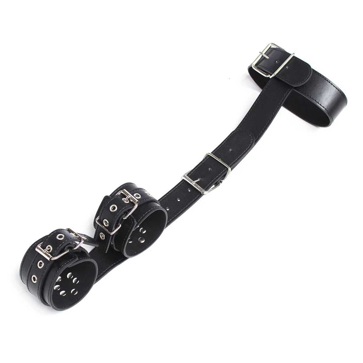 Bdsm Bondage Wrist Flirting Backhand Handcuffs Bondage Bed Restraints Adjustable Leather SM Adult Sex Toys for Women Game XJ250813
