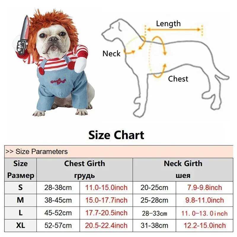 Halloween Christmas Puppy Clothes Small Medium Large Dog Pets Fatal Dolls Dog Clothes Weird Dog Role Playing Party Costumes XJ250813