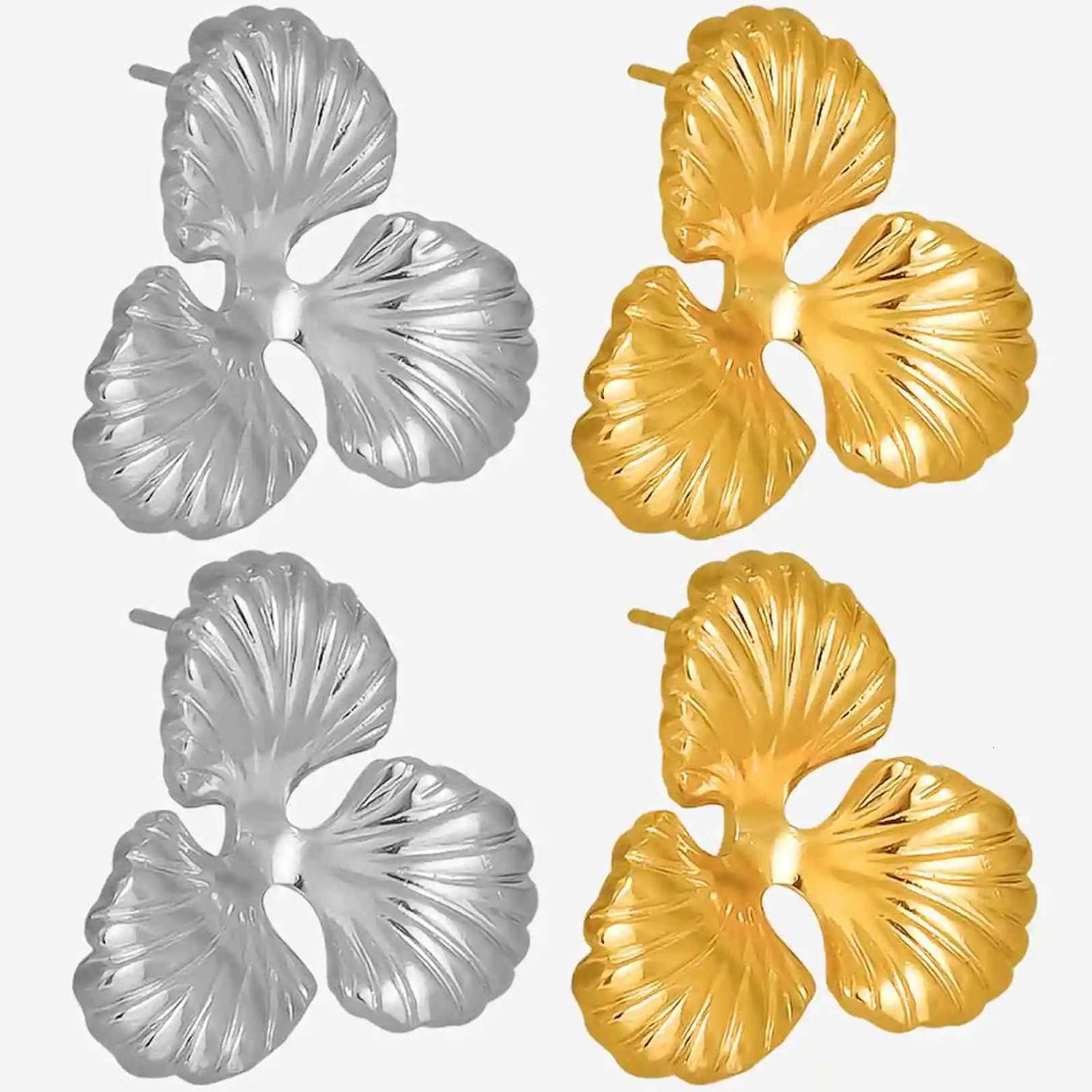 Metal Flower Ear Studs Sunflower Plant Jewelry Piercing Stainless Steel Earrings For Women Accessories Waterproof Girl Supplies Y250812