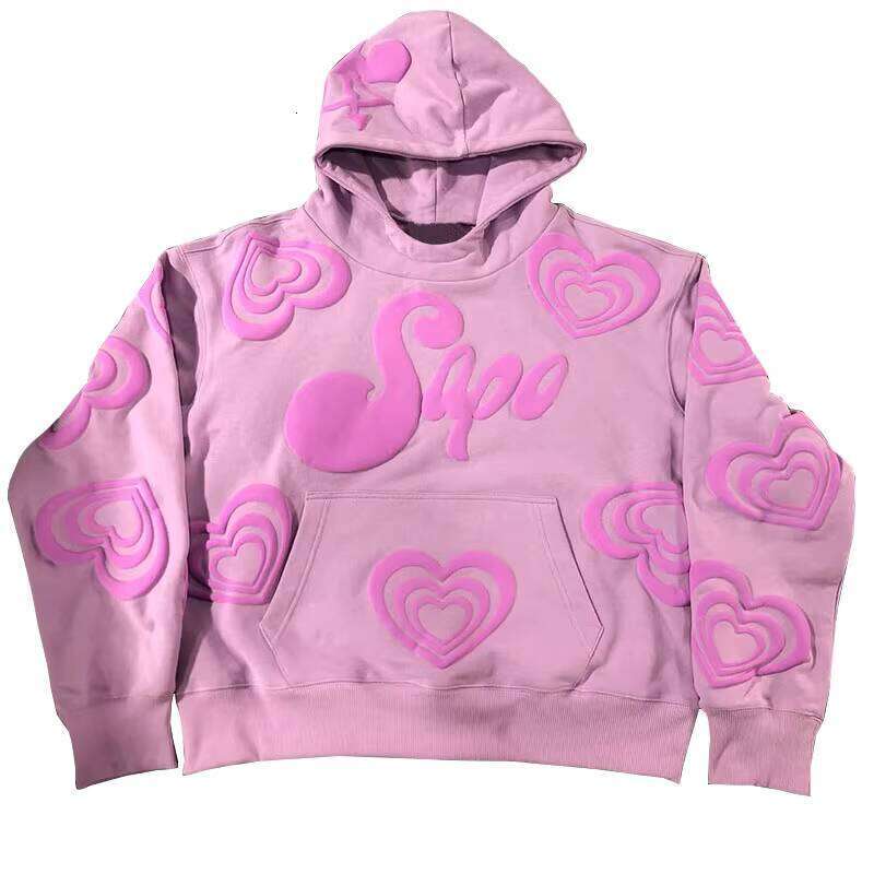 Women's Puff Printing Hoodie Oversized Pullover 2025 American European Trendy Sweatshirt for Women