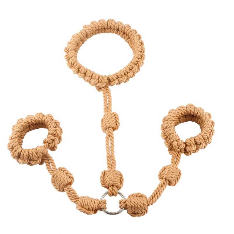 Erotic Shibari Rope Handcuffs Collar With Fetish Flirting Bdsm Bondage Slave Sexy Lingerie For Couple Quickly Bundle Sex Toys XJ250813