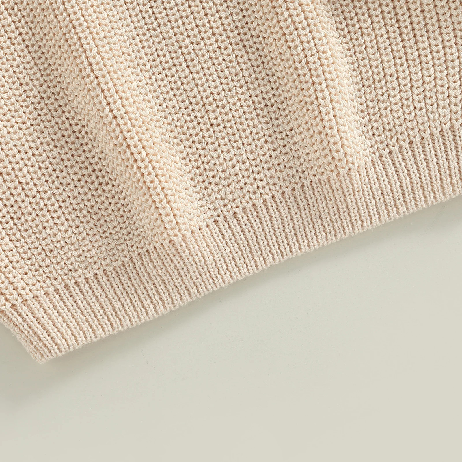 VISgogo Toddler Baby Round Neck Sweaters Long Sleeve Solid Color Loose Knitted Pullovers Kids Boys Girls Fall Winter Sweaters 250813