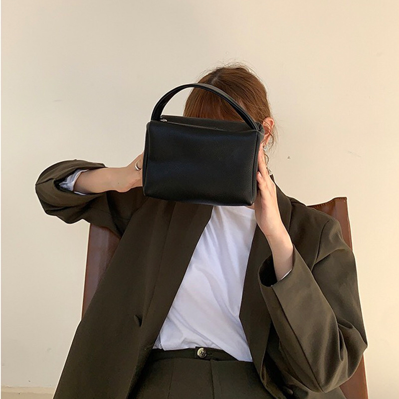 2024 New Design Orange Small Square Lychee Pattern Handheld Mini Tofu Single Shoulder Crossbody Bag ddmymarket