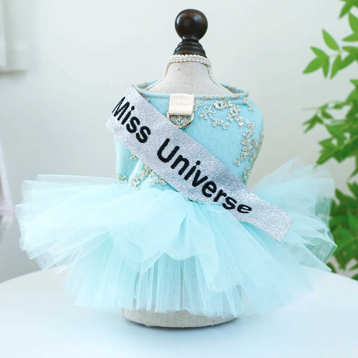 Princess Dog Wedding Dress Cat Tutu Skirt with D-ring Leash Hole Dog Clothes for Small Dogs Chihuahua Poodle XJ250813