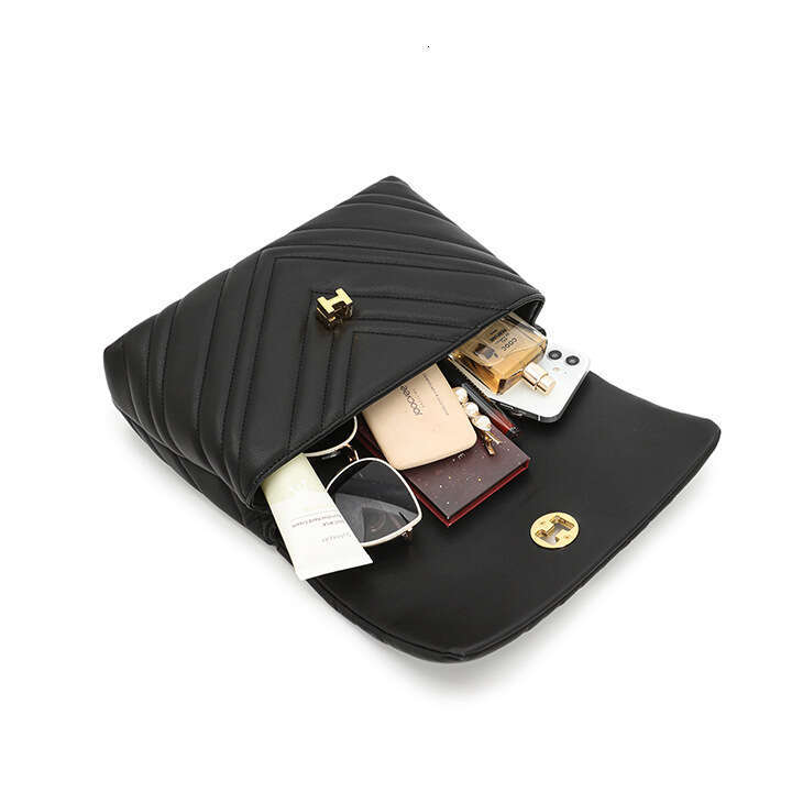 New cowhide niche single shoulder crossbody chain small high-end quilted versatile wandering women's bag