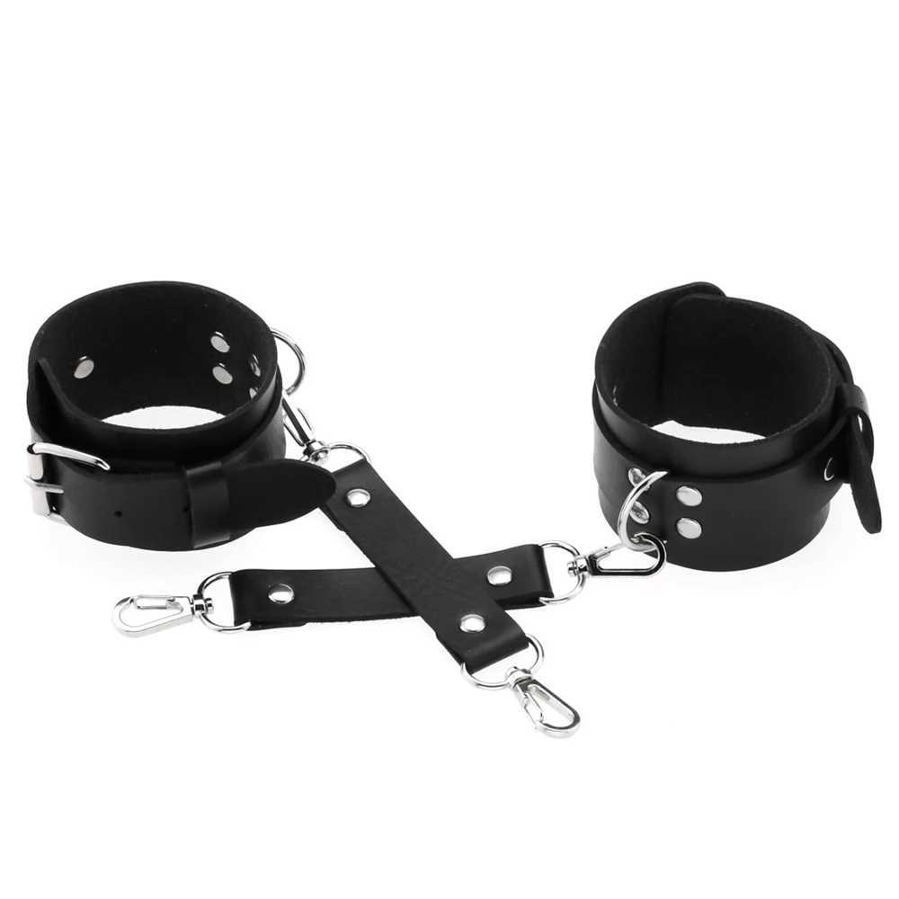 Adult Sex Handcuffs Punk Gothic Leather Bracelet Adjustable Cuff Bracelets Bondage Cosplay Sex Products Couples Sexy Accessories XJ250813