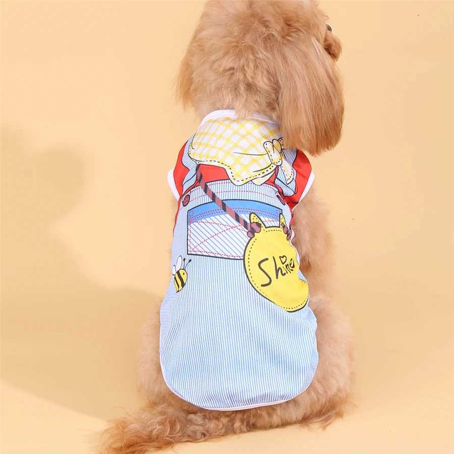 Summer Small Dog Clothes Pets Clothing Cartoon Dog Shirt Chihuahua T-shirt Puppy Vest Yorkshire Terrier Pet Clothes Dog Clothing XJ250813