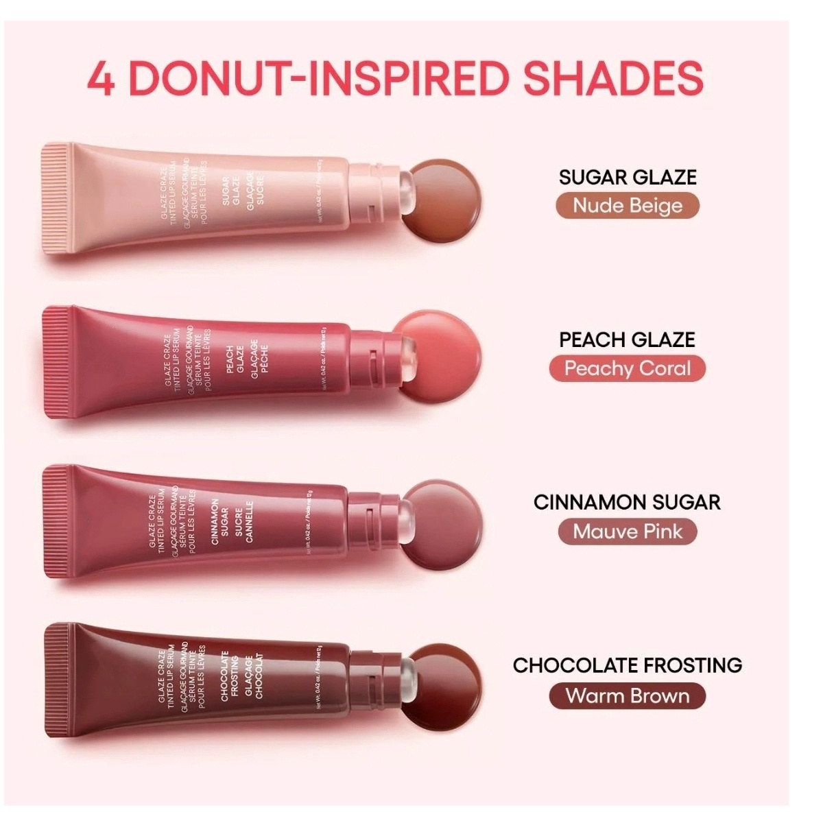 Glaze Craze Tinted peptide Lip balm Lip gloss Essence Lip gloss 12g Moisturizing Lipgloss Make Up plumping Honey Infused