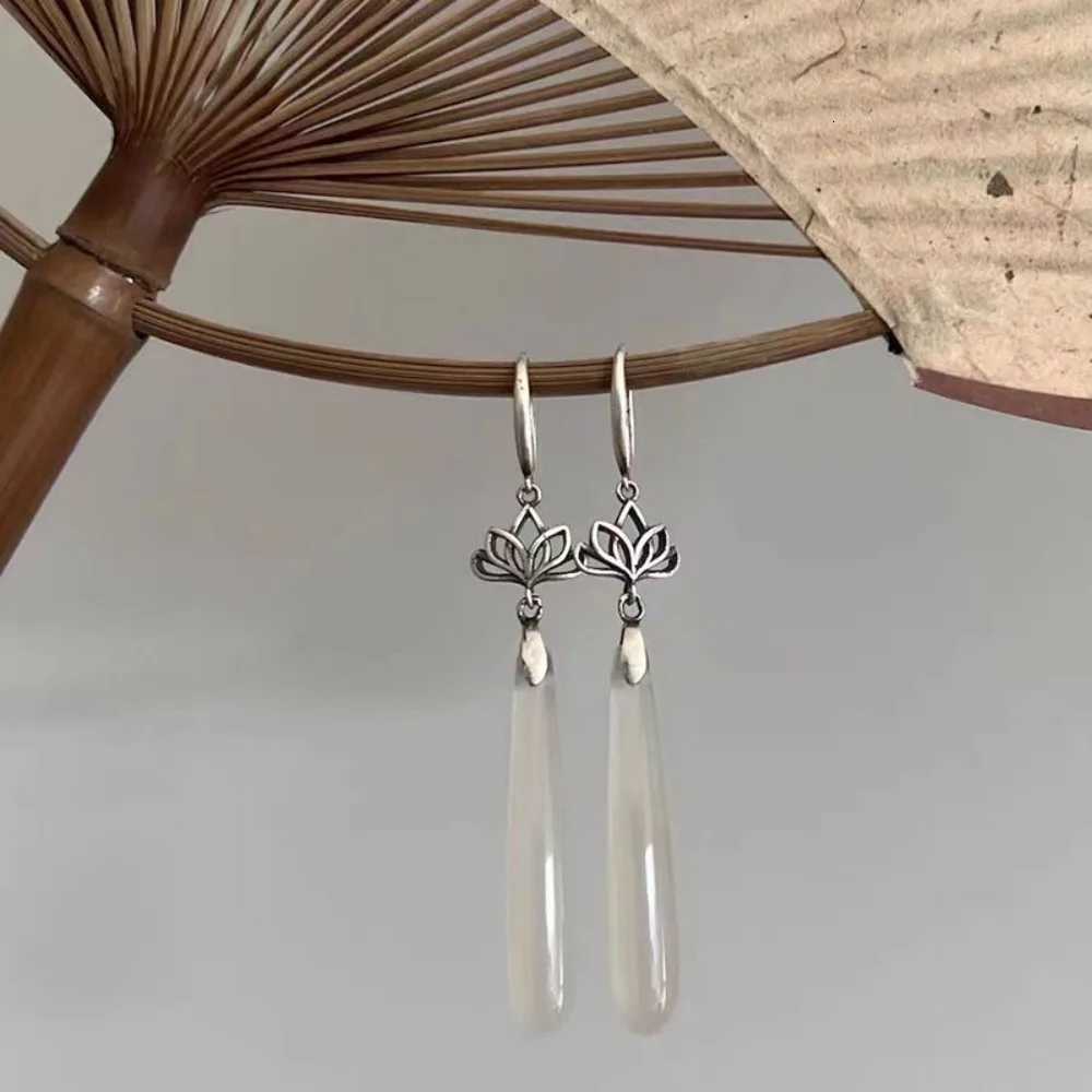 Vintage Water Drop Earrings Chinese Style Electroplating Hanfu Earrings Plating Geometric Butterfly Flower Earrings Y250812