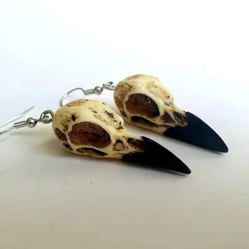 3D Raven Skull Earrings Resin Crow Skull Earrings For Women Halloween Party Gifts Wiccan Gift Y250812