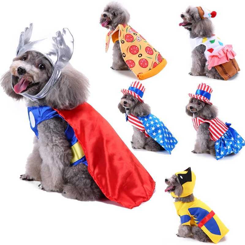 Halloween Xmas Cosplay Pet Cat Dress Up Clothes For Dog Costume Outfit Pet Cat Costume Christmas Party Dog Coat Cloth Warm Suit XJ250813