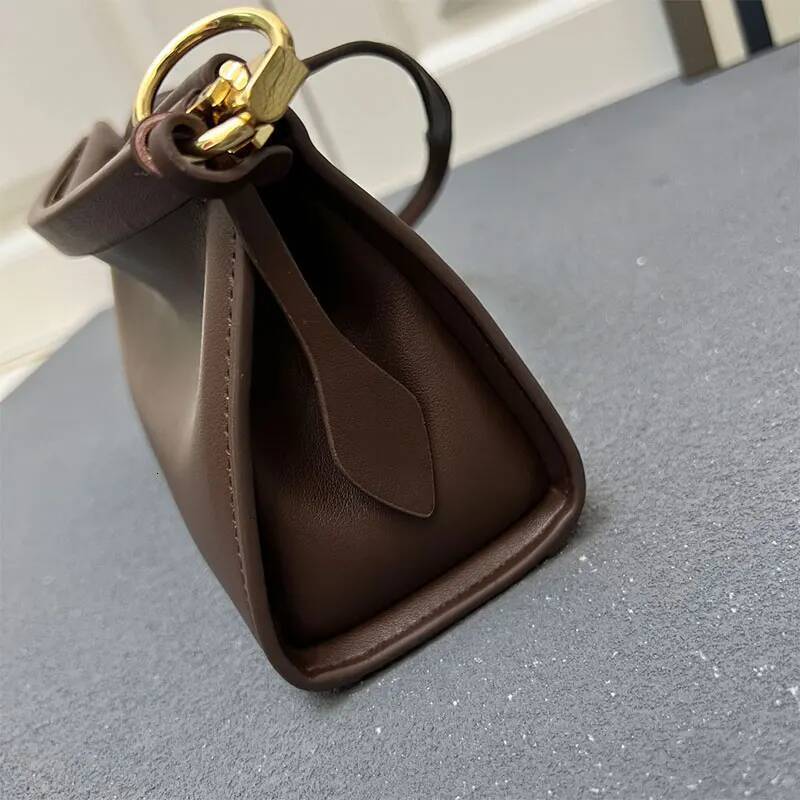 Curved Clip Genuine Leather Design French Fashion Hobo Ladies Purse Shoulder Crossbody Bag Retro Women New high-quality