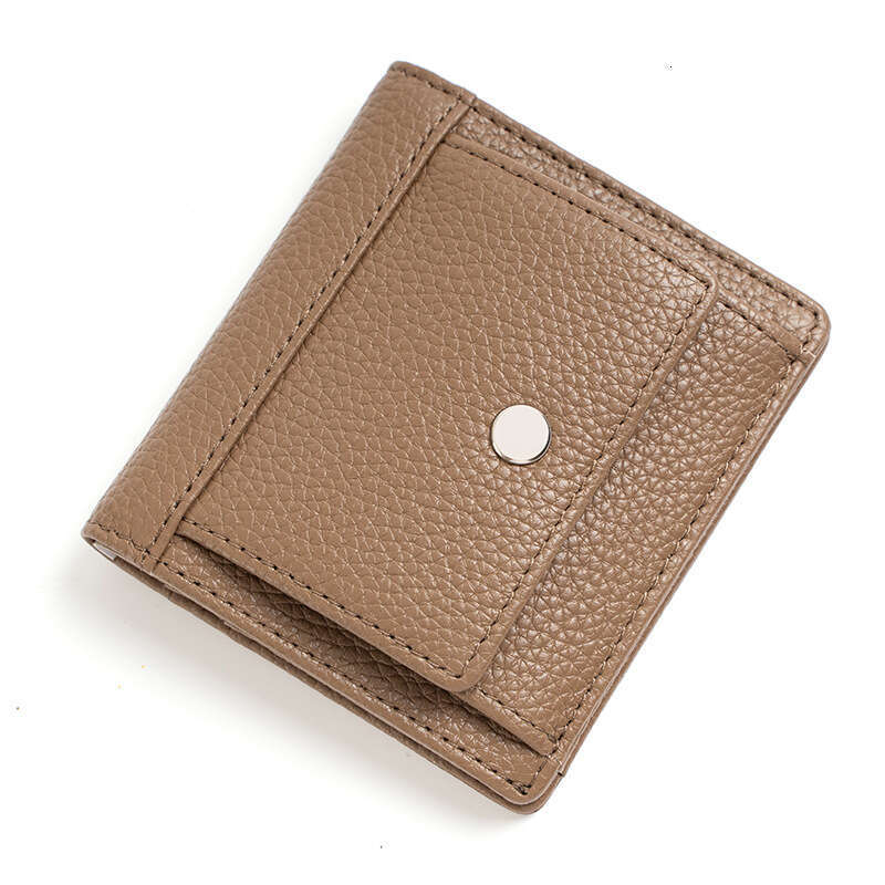 Fashion Ultra-Thin Genuine Leather Wallet INS Women Japanese Style Multi-Card Slot Card Holder RFID Money Clip Cowhide Coin Purse designer wallet B5 B