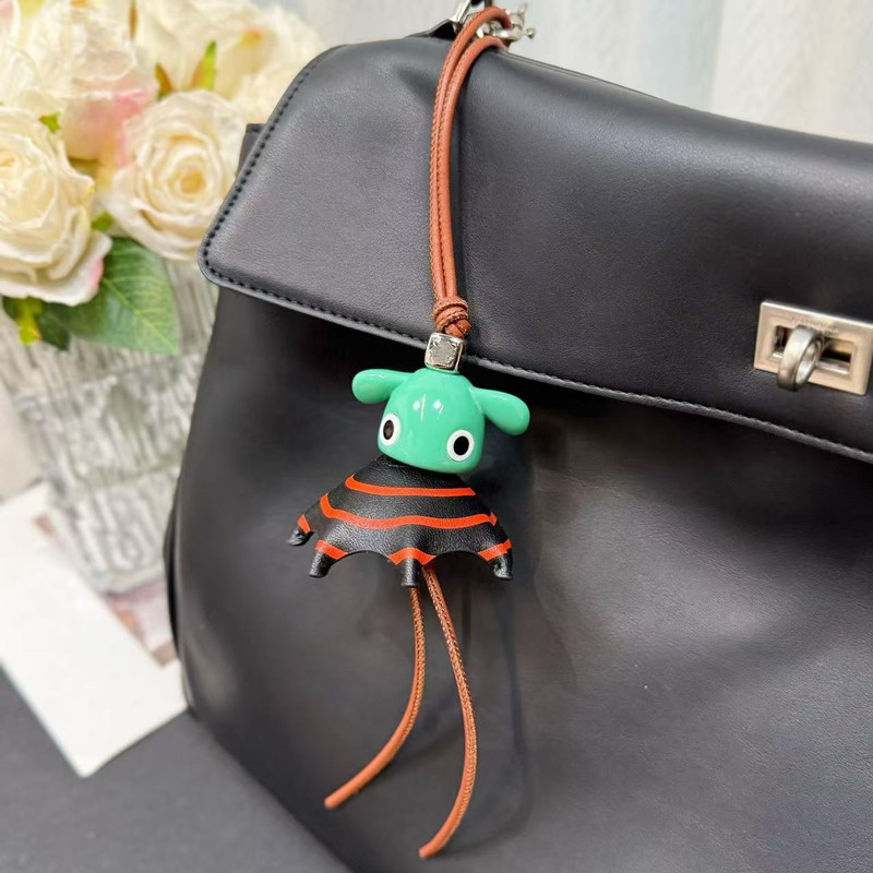 Designer Stripey Puzz Charm Elf Purse Charm Kelechains Longes faites à la main à la main à la main