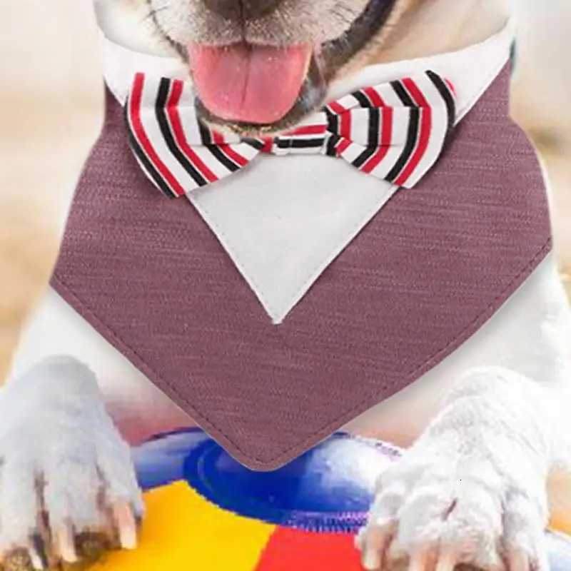 Dog Wedding Outfit Stylish Formal Dog Tuxedo Formal Dog Wedding Attire Funny Collar Bandana Accessories For Birthday Parties XJ250813