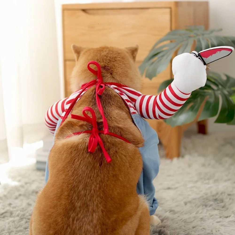 Halloween Knife Dog Clothes Pet Clown Dagger Transformation Clothes Funny Cat Upright Dog Autumn and Winter Costumes XJ250813