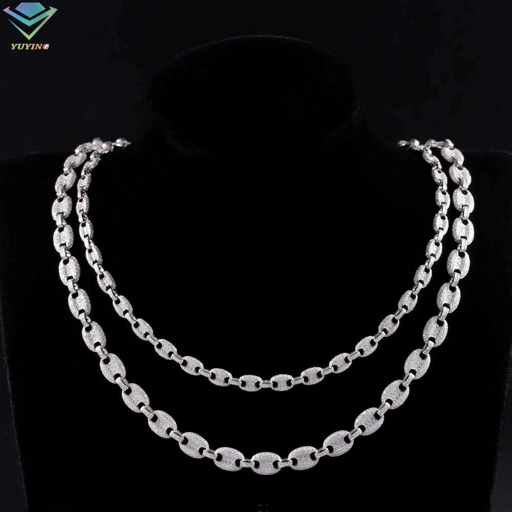 Fashion Mossanite Fine Jewelry 6mm 8mm Wide S Sier Dia Necklace VVS Moissanite Hiphop Cuban Link Chain