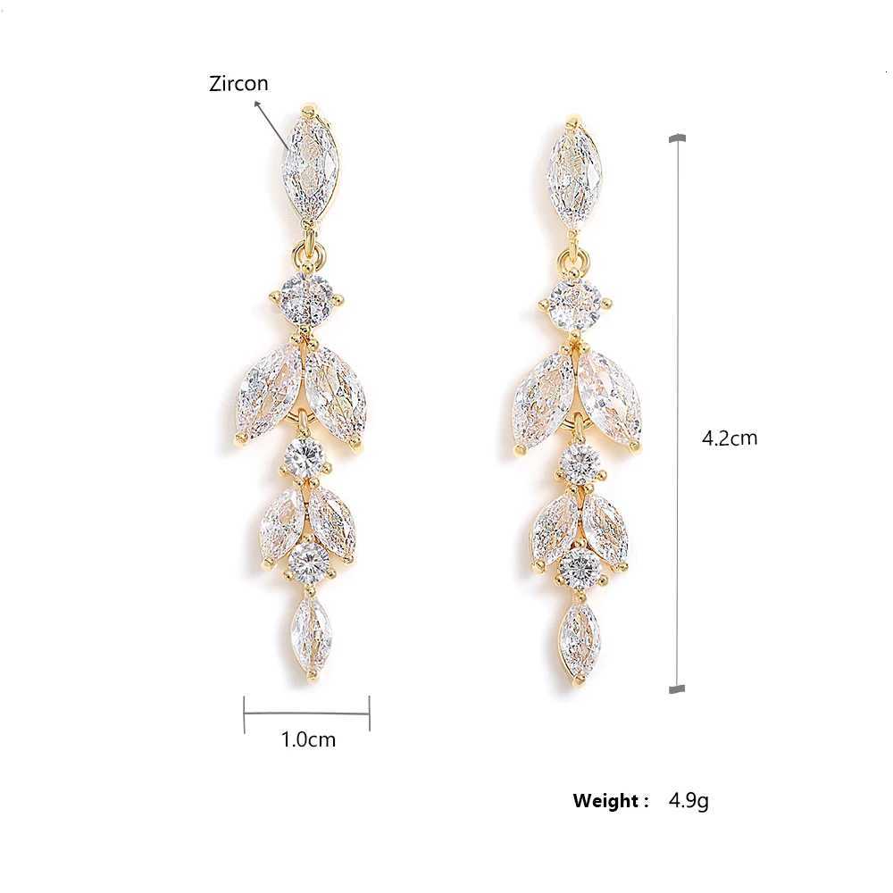 ZAKOL 2023 New Shiny Marquise Zircon Bridal Earrings AAA Cubic Zirconia Charming Design Drop Earring for Women Wedding Y250812