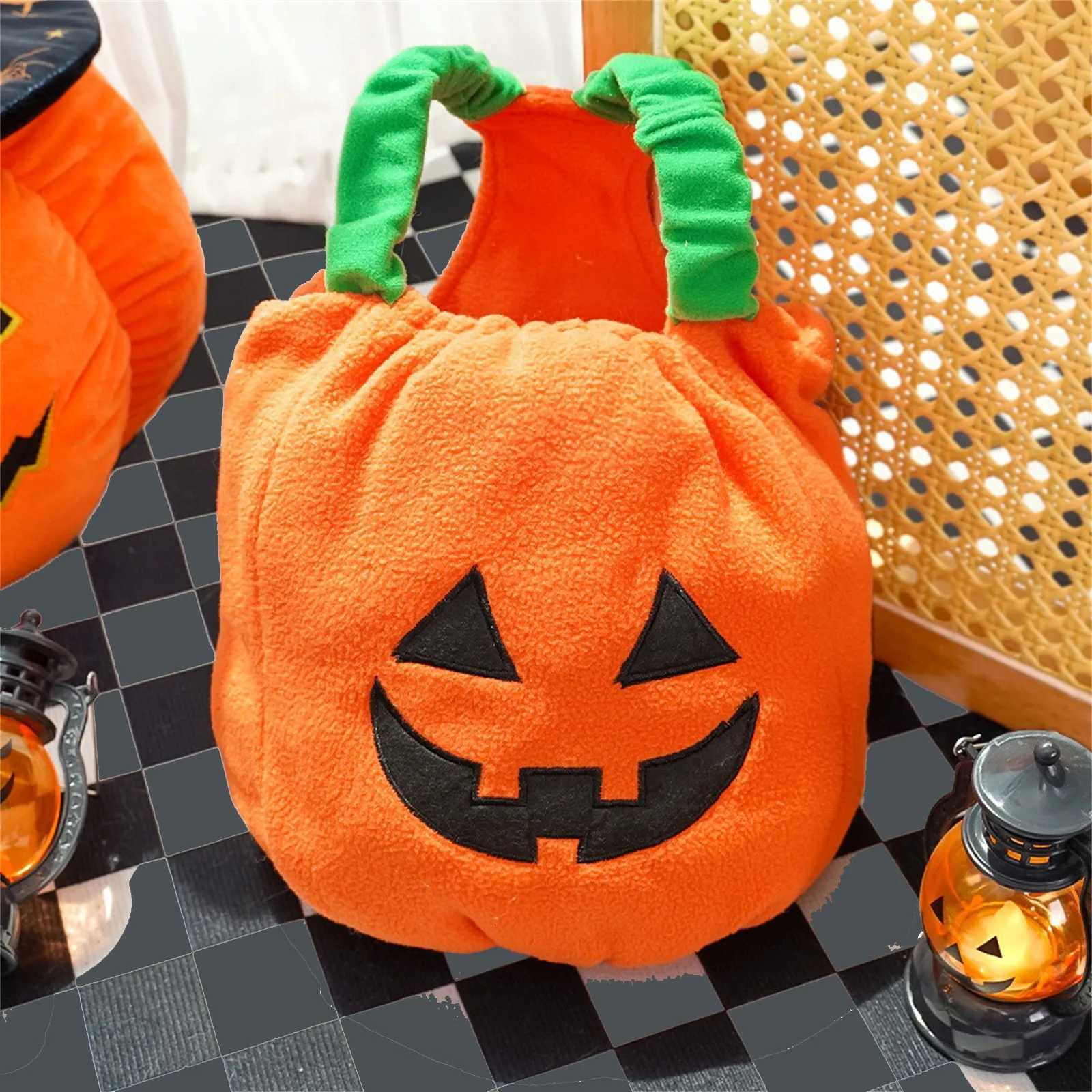 Halloween Pet Costume Creative Cute Pumpkin Costume Cat Dog Outfit Halloween Pet Cosplay Dress Up Pumpkin Shape Costume XJ250813