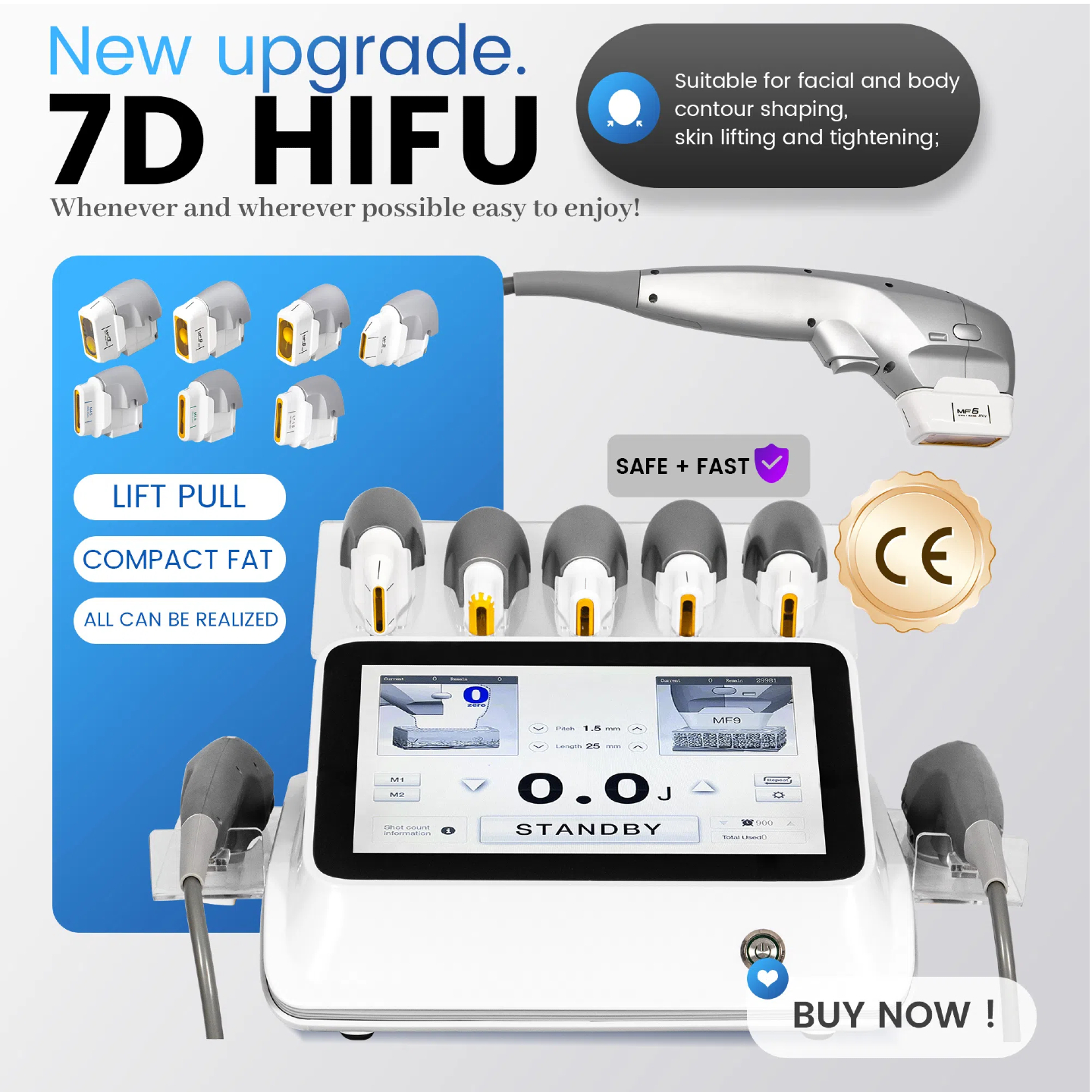 2025 NEW Body Tightening 7D HIFU Beauty SPA Machine Burning Fat Skin Firming Slimming Body Sculpt