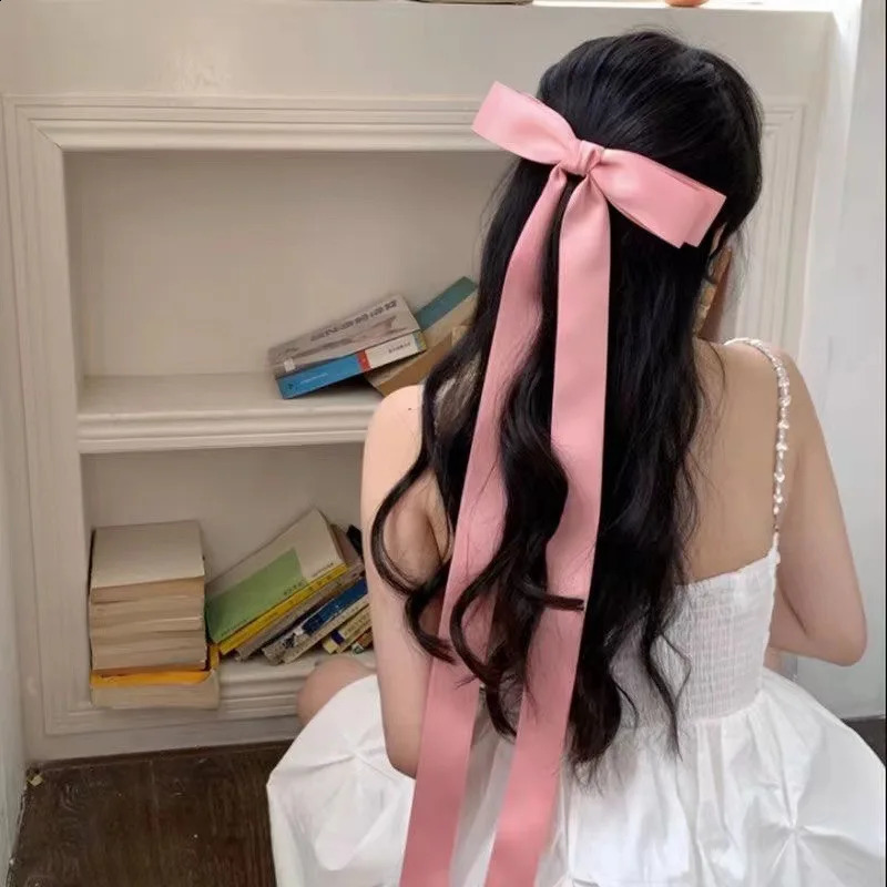 1 Piece Big Size Sweet Bow Ribbon Hair Clip for Girl Romantic Fashion France Style Women Hair Barrettes Cute Hair Accesories 250812