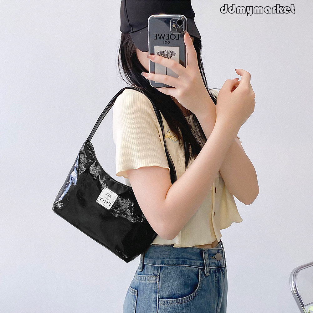 Niche Design Texture Korean Sweet Cool Oil Wax Leather Underarm Live Good Handheld Shoulder Jelly Bag ddmymarket