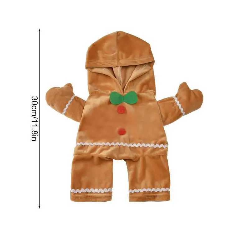 Dog Gingerbread Costume Soft Puppy Costume Hoodie Gingerbread Man Pet Puppy Cat Stand Up Costume For Cats Dogs Puppy Pets XJ250813