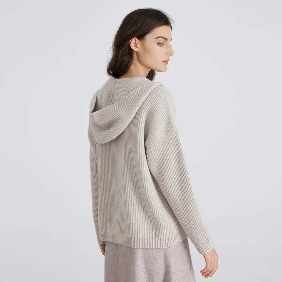 937 Brand Womens Clothing Hooded Wool Coats Winter Long Sleeve Clothes Z250813