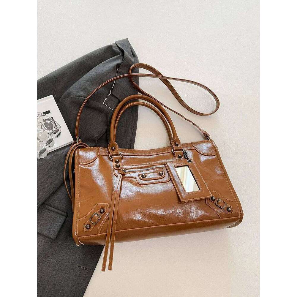 Durable Women's Messenger Bag Premium Leather Crossbody Shoulder Handbag Ladies Tote Purse For Travel & Outings