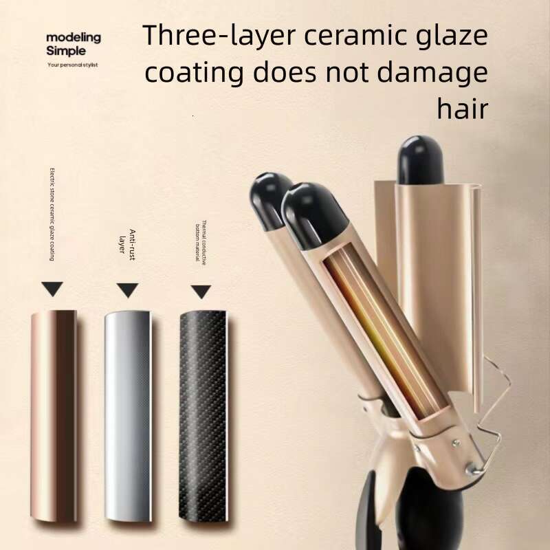 Three Bar Iron Automatic Curling Wand Egg Roll Artifact Wireless Straightening Comb Small Home Appliance Hair Straightener