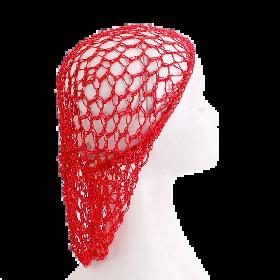 Ladies Soft Rayon Crochet Hairnet Wide Band Mesh Snood Hair Net Knit Hat Cap Lady Turban Hair Accessories 250812