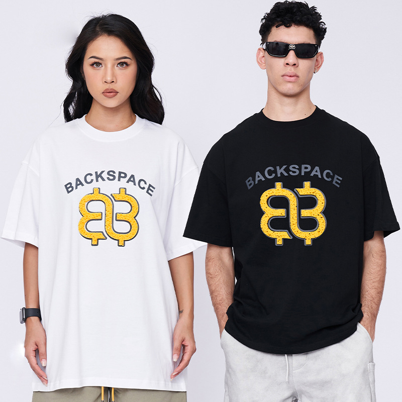 Printed Loose-Fit T-Shirt for Men & Women - Available in Black/White with Customization Option