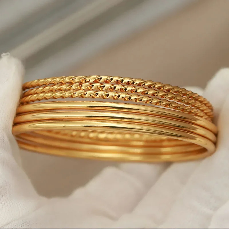 Classic Stainless Steel Simple Multilayer Bangles for Women Vintage Bracelets Rust-proof Wrist Jewelry Gift Party 250812