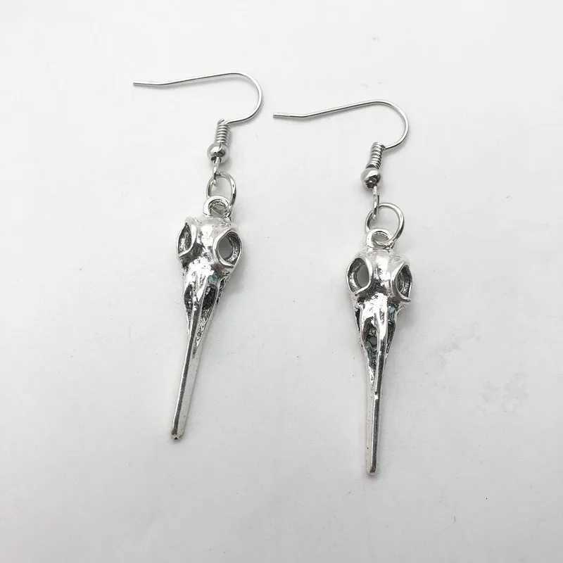 Bird Skull Earrings Gothic Jewelry Gifts for Her for Him Goth Earrings Punk Earrings Bird Earrings Y250812