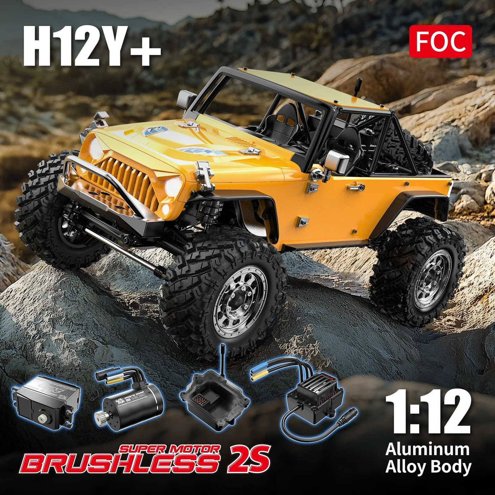 HYPER GO MJX H12Y H12Y+ 1/12 RC Car Brushless FOC 4WD Remote Control Car Climbing Off Road RC Crawler Z250813