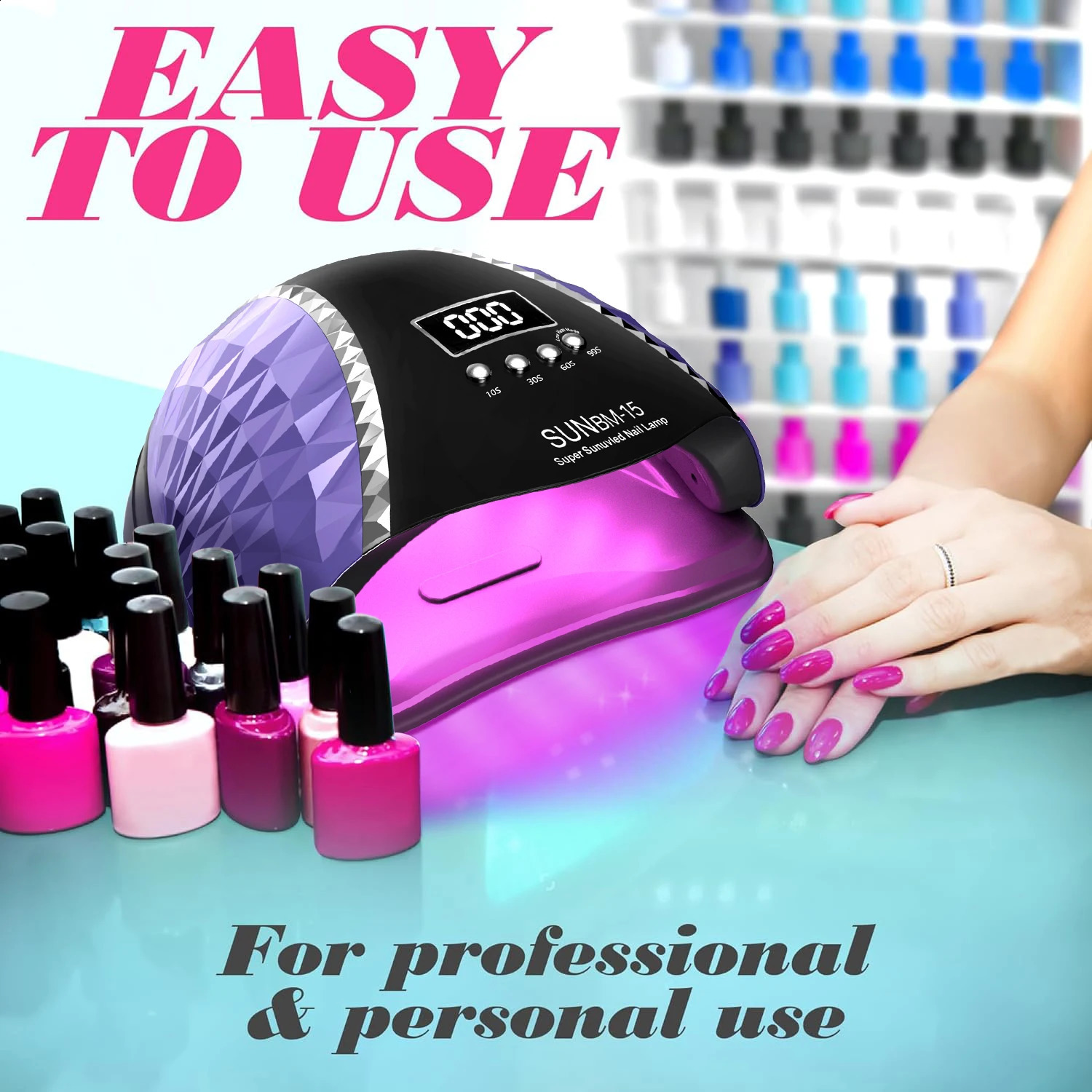 DianaBeauty UV LED Nail Lamp 66LEDs Nail Dryer with Auto Motion Sensor Professional UV Light Cabin for Nail Polish Manicure Lamp 250807