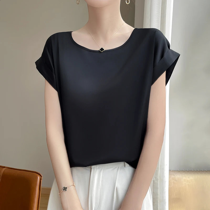 ONeck Silk Camisole Ladies Thin Vest Satin Loose Outer Sleeveless Top Summer Suit Insid Sling Mulberry Bottoming Shirt 250804