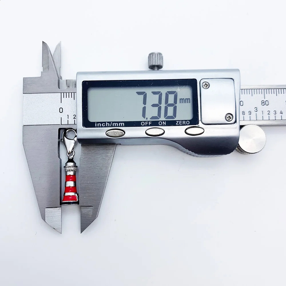 925 Sterling Silver Enamel Lighthouse Charms European Bead Gift DIY Accessories Jewelry 250807