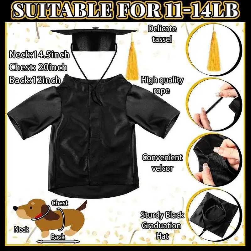 Dog Graduation Hat And Gown Dog Graduation Costume Washable Shirt Hat Shirt Costume Set With Tassel Outfits Pet Clothing XJ250813