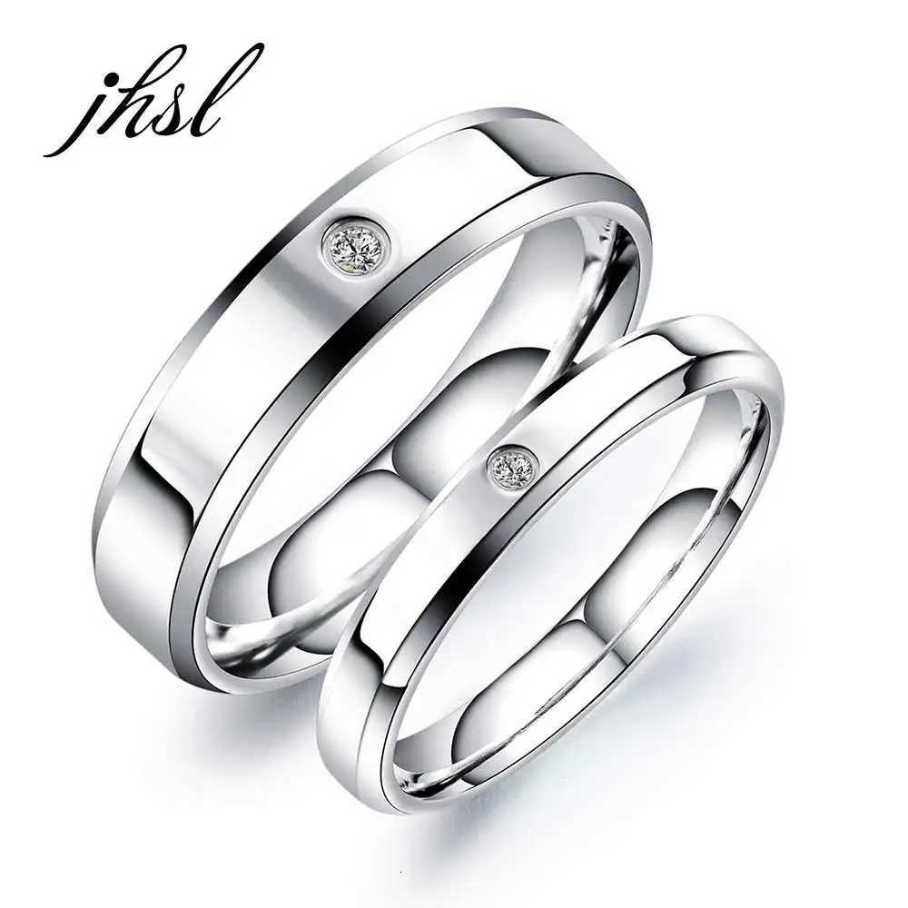 3/5mm Stainless Steel Lovers Couples Rings for Men and Women Wedding Small Rings Valentines Day Gift size 4 5 6 7 8 9 10 11 W250812