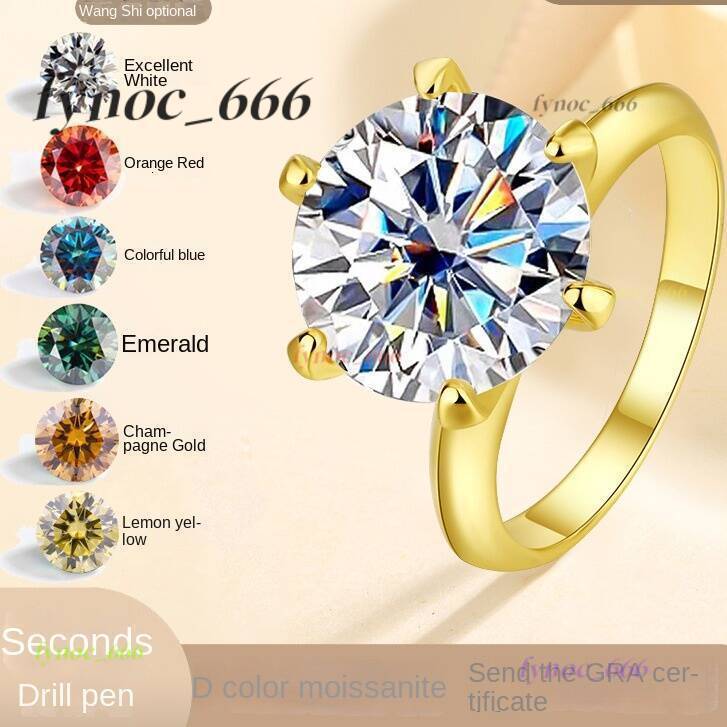 Wholesale Custom Light Luxury Fine Jewelry Engagement Wedding 925 Sterling Silver Stacking Moissanite Rings for Women Jewelry
