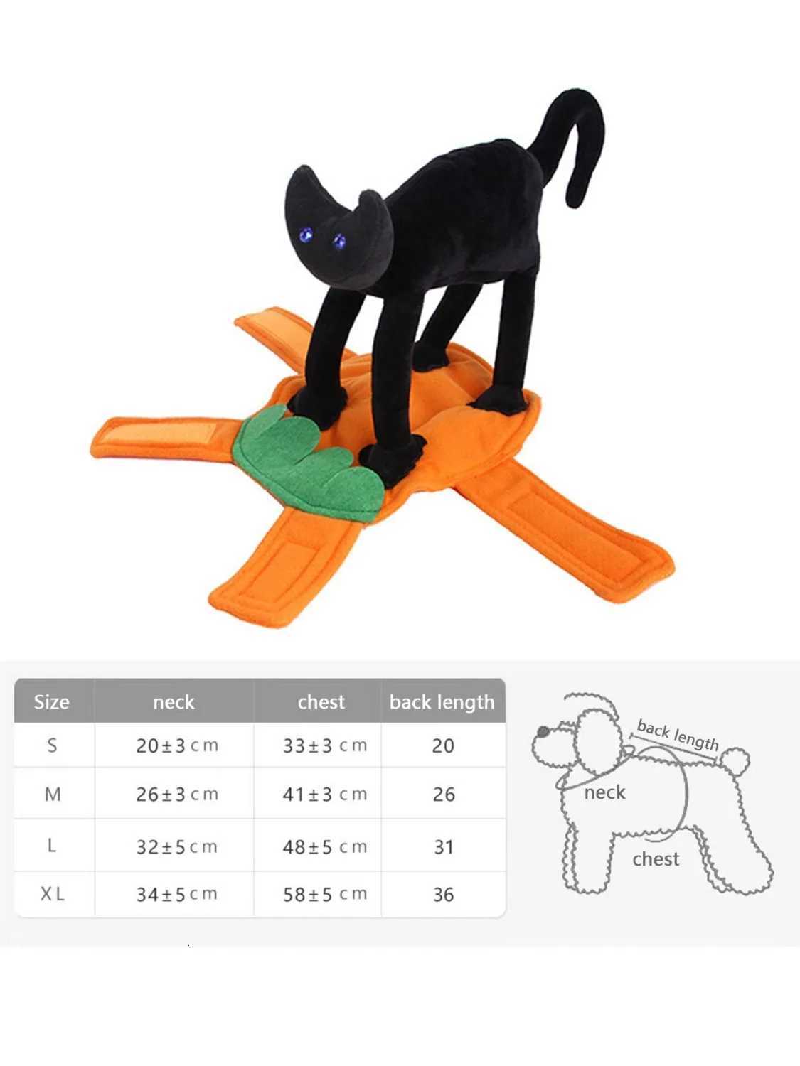 Halloween Pet Costume Pumpkin Black Cat Costumes for Dogs Pets Party Cosplay Clothing Halloween Costume for Small to Large DogsXJ250813