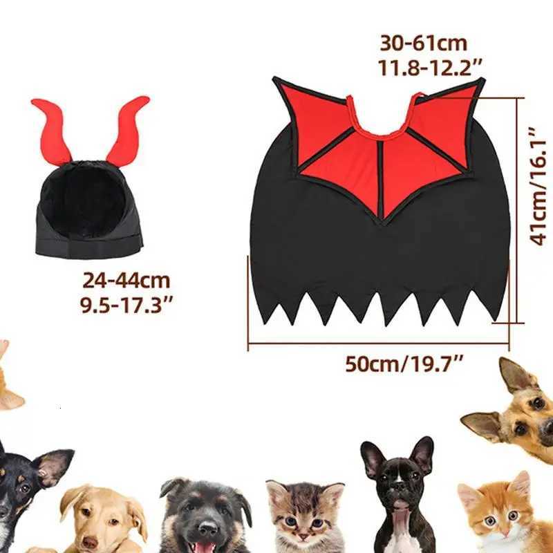 Dog Cloak Cosplay Cat Vampire Cloak and Hat Halloween Costumes for Small Medium Dogs Cats Puppy Wizard Outfit for Pet Cosplay XJ250813