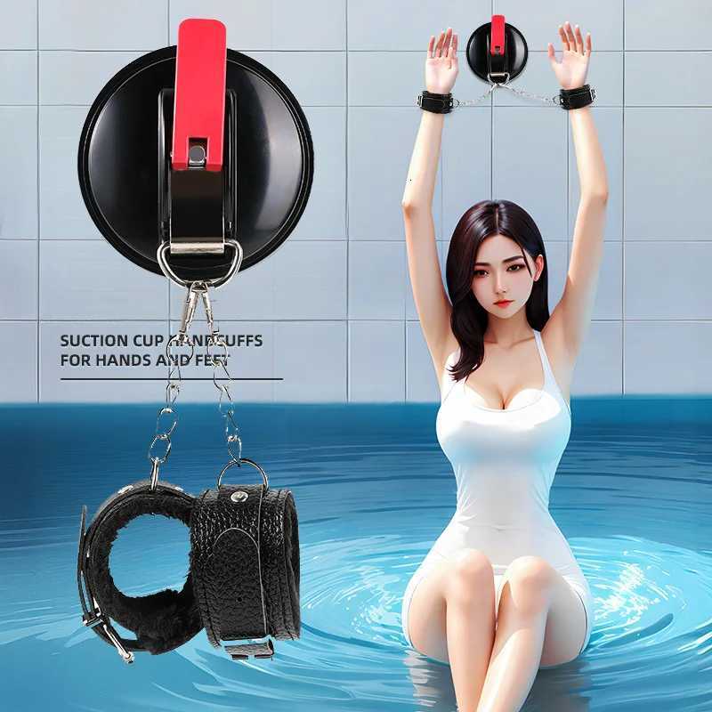Bathroom Suction Cup Handcuffs Women Men Comfortable Bondage Romance BDSM Adult Sex Toy Kit Exotic Accessories XJ250813