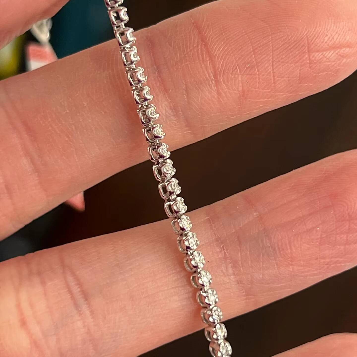 Wholesale 2mm Tennis Bracelet VVS Moissanite Iced Out Hiphop 925 Sterling Silver Moissanite Tennis Bracelet