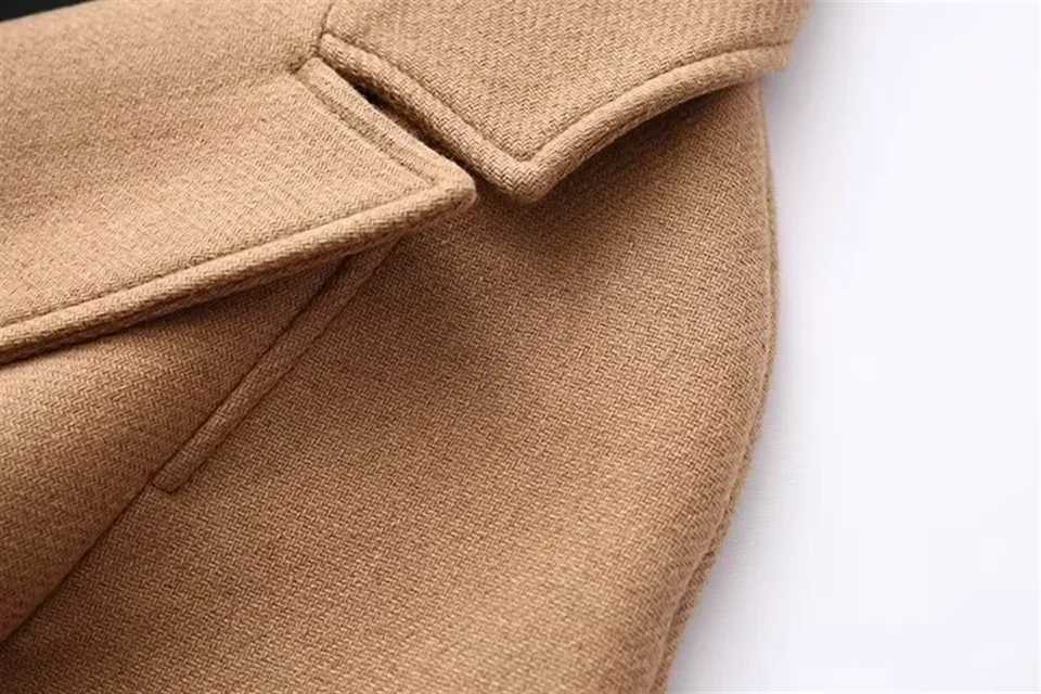PB ZA 2024 Autumn and Winter New Womens Clothing Fashion Trend Temperament Hundred Combinations Belt Woolen Coat Z250813