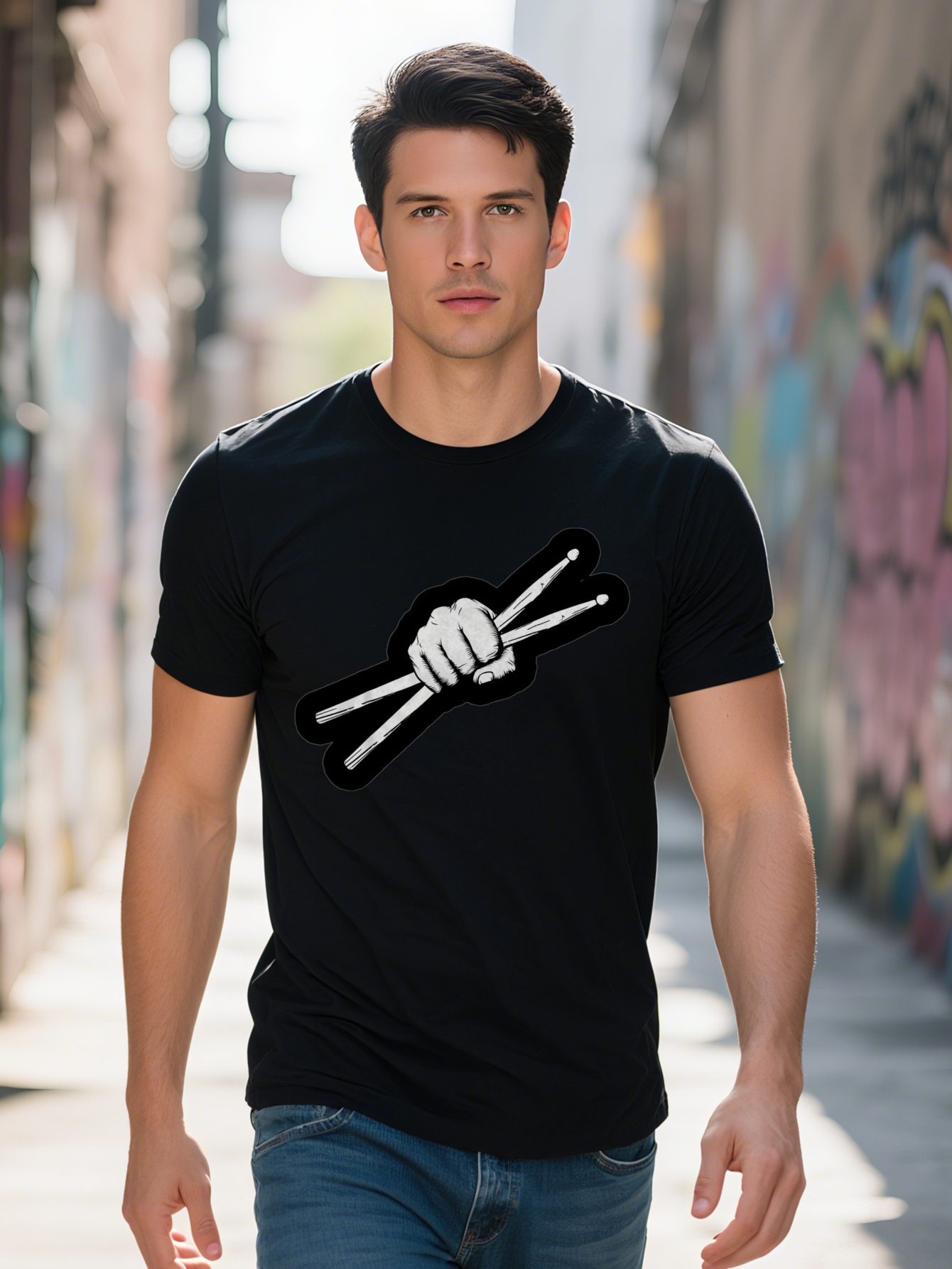 Funny Men S Short Sleeve Graphic T-shirt Crew Neck Casual Summer Tee with Portrait Pattern Slight Stretch Knit Fabric