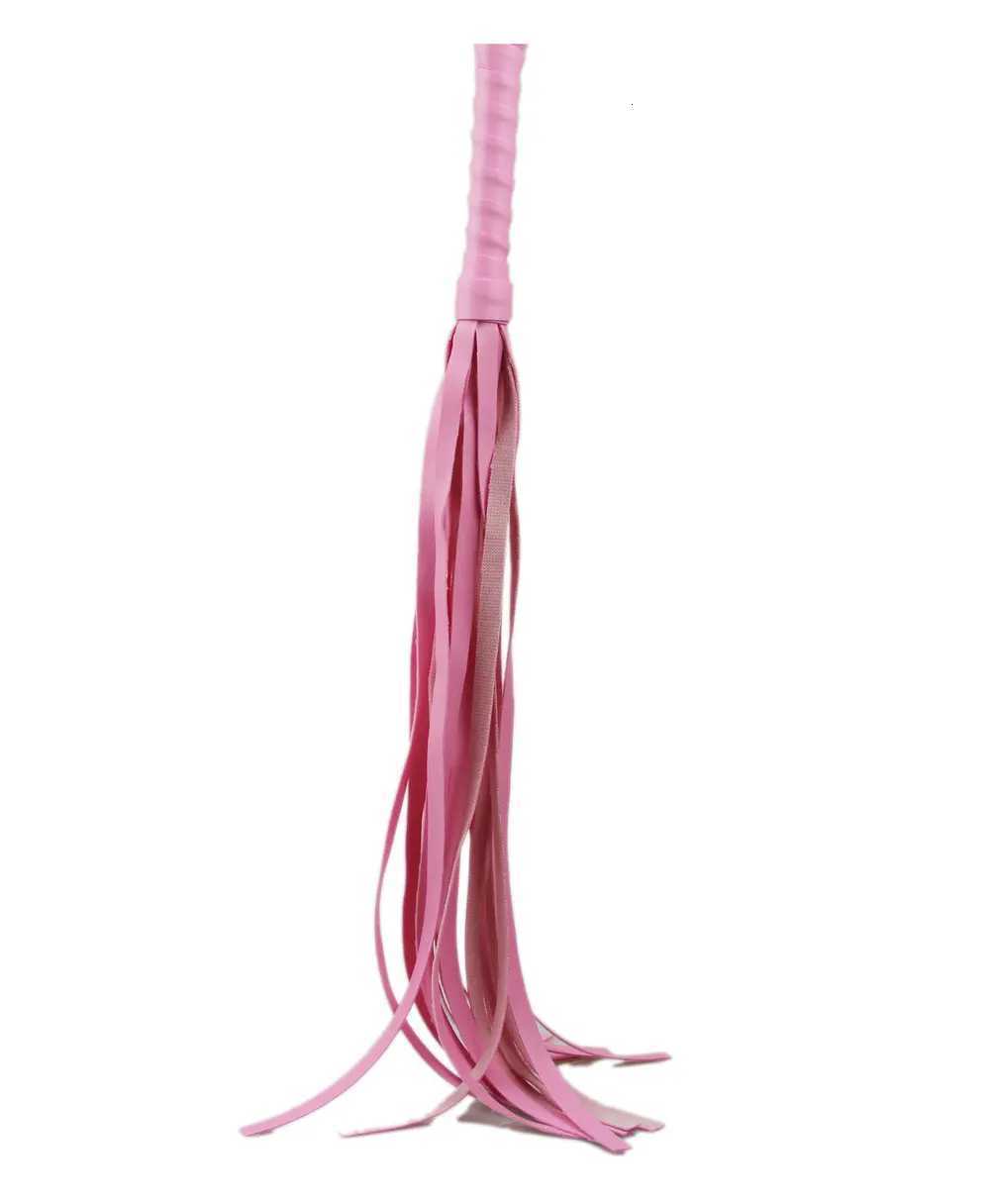 50cm Pink Long Tail Whips Delicate Leather Paddle Spank For Couples Sex Toys Adult Games Spanking Slave For Couples W250813